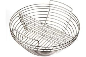 YNNI KAMADO Kick Ash Basket for 20" plus external diameter Grills. Removable Central Divider TQKAB20