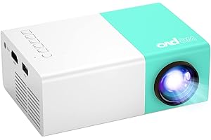Proiettore portatile, wepvo mini proiettore per cartoni animati,regalo per bambini, proiettore per film all'aperto, proiettore LED per home theater con interfacce USB HDMI e telecomando