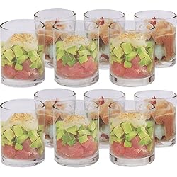 Générique 12 Verrines en Verre - pour apéritifs, Dessert, sucré, salé