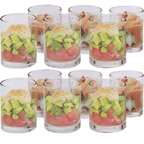 Générique 12 Verrines en Verre - pour apéritifs, Dessert, sucré, salé