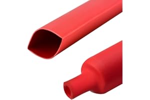 ZEWIMANTC 3:1 Shrink Ratio Doppia parete termorestringente Tubi termoattivato Adesivo Colla Foderato Marine Shrink Tube Wire Guaina Wrap Protector Rosso 7.9 mm (0,31")