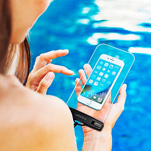 Custodia Impermeabile, Spigen Velo [IPX8 Certificato][Premium Universale Sacchetto Asciutto Subacqueo]Impermeabile Smartphone per iPhone X/8/7/6S, Samsung Galaxy S8/S7/S6/Note8 etc- A600 Crystal Clear