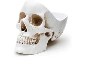 Suck UK | Organizer biżuterii Skull Tidy/miska na klucze i wystrój pokoju | Gotycki wystrój i uchwyt na akcesoria do stolików nocnych | Gotyckie akcesoria do wystroju domu | gotyckie prezenty