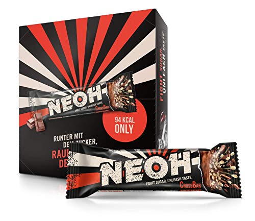 NEOH Lowcarb Protein Riegel Schokolade | 1g Zucker / 94 kcal / 32% Protein pro Riegel | Ohne Zuckerzusatz | Vorteilsbox 12x30g | Chocolate