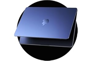 eleger Coque Matte Crystal Compatible avec MacBook Air 13 Pouces M4 M3 M2 [Couleur Assortie au Mac], Versions 2025, 2024 et 2022, Protection Rigide Ultra Fine pour Mac Air 13,6", Minuit Transparent