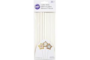 Wilton CF.20 Stecche per Biscotti Adatte alla Cottura 20CM Bastoncini, Bianco