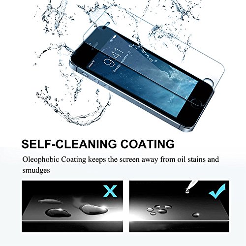 [3-Pack] iPhone 5 5S 5C SE Screen Protector Glass [Lifetime Warranty], RKINC iPhone 5 5S SE 5C Tempered Glass Screen Protector For Apple iPhone 5 5S SE 5C [3D Touch Compatible] , iPhone 5S, iPhone 5, iPhone 5C iPhone SE