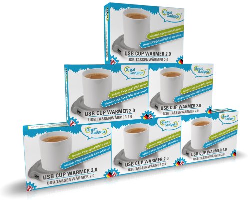 GreatGadgets 3022 USB Tassenwärmer mit 4fach Hub - 6