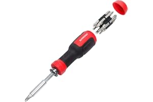 SHARDEN Multi Screwdriver 13-in-1 Screw Driver Adjustable Screwdriver Set Multitool All in One with Torx Security, Flat Head, Phillips, Hex, Pozidriv and 1/4 Nut Driver