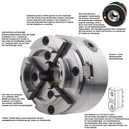 M33 Drechselfutter Premium SC-3 mit Wechselbacken - 3