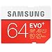 Produktbild Samsung Micro SD EVO + 64GB MicroSDHC Class 10 UHS Speicherkarte (64GB, MicroSDHC, Class 10, UHS, 80MB/s, schwarz, weiß)