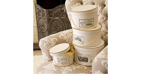 french style hat boxes