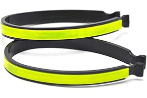 YUMATCH 2 Pieces Bicycle Trouser Clips Lightweight Powerful Reflective Cycling Trouser Clips Bicycle Safety Ankle Bands Reflector Cycling Equipment for Men Women Ankles