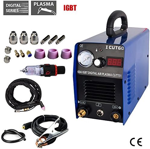 IGBT Plasma Cutting Machine - Tosense ICUT60 220V 60AMP Air Inverter Plasma Cutter With AG60 Free Cutting Accessories