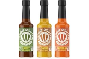 Wiltshire Chilli Farm Fruity, Mango and Caribbean Hot Chilli Sauce Set(Pack of 1)