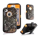Defender Series Baum Camo Schutzhülle mit Gürtelclip und integrierter Displayschutzfolie.