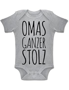 Shirtracer Strampler Motive - Omas Ganzer Stolz - Baby Body Kurzarm Jungen Mädchen