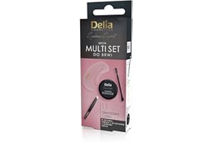 ‎DELIA COSMETICS Delia Cosmetics - Multiset do brwi - Grafitowa Czerń - Pęseta do brwi - Pomada do brwi - Szablony – Doskonały kształt brwi - Makijaż bez rozmazywania przez cały dzień – Długotrwały głęboki kolor - Zestaw