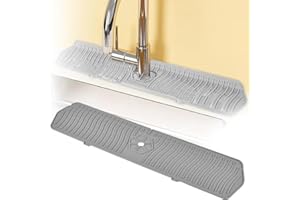 AUIRSHIKY Tapis de Robinet en Silicone Gris,Tampons de Robinet en Silicone,Tapis Anti Eclaboussure Evier,Attrape Éclaboussures de Robinetde Séchage Robinet Comptoir pour Cuisine