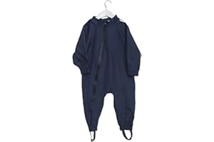 Grass & Air Rainsuit Kids, Waterproof Puddlesuit, Navy Stomper Suit, All in One Outdoor Splashsuit for Children
