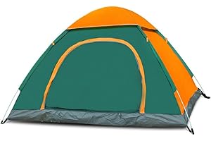 Lifemaison Automatic Pop Up Tent Camping Tent for 3-4 Person,Camping Tent Windproof Instant Portable Dome Tent with Carrying Bag with 2 doors