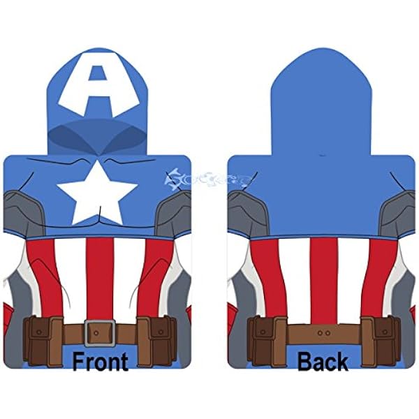captain america hooded towel
