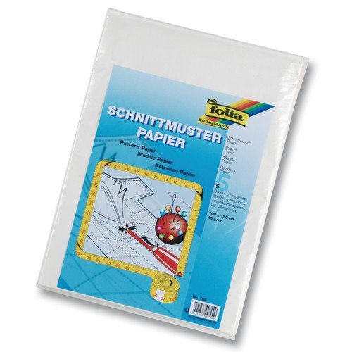 folia Schnittmusterpapier 100x150 cm 5 Bogen transparent