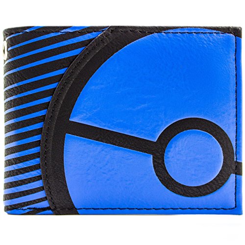 Preisvergleich Produktbild Pokemon Blau Trainer Pokeball Striped Schwarz Portemonnaie Geldbörse
