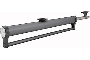 MAFAGE Perchero extensible para armario, aleación de aluminio, resistente, ajustable, ahorra espacio de almacenamiento (gris, 392 mm)