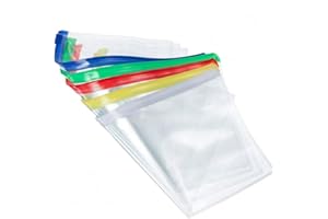 OTNE 20 fundas para documentos de oficina o escuela, con cierre ZIP, A4, A5, fundas para documentos, carpetas de respaldo, camisas, bolsas de plástico, color azul A4