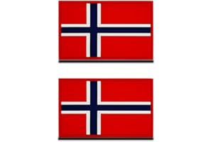 ZCKETO 2 Stück 3D PVC Rubber Norwegen Flaggen Patch, Schweres Robust Material,Hakenrückseite ohne Schlaufe, Taktische Norweger Emblem Patch für Kleidung Taschen Rucksack Uniform Weste