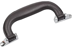 ChenXi Shop 1 Pieces PU Leather Handle for Guitar Musical Box Handbags Gift Boxes Wine Boxes Luggage Toolbox Trolley Instrument Case Brown Silver