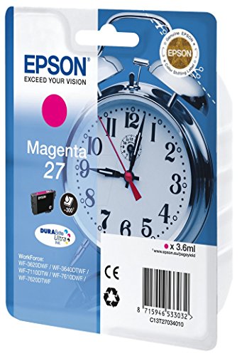 Epson Original T2703 Tintenpatrone Wecker, wisch- und wasserfeste Tinte (Singlepack) magenta - 2