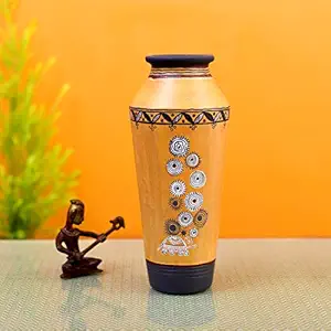 Aakriti Art Creations Happy Elephant Bubble Splash Yellow Vase (5x5x11)