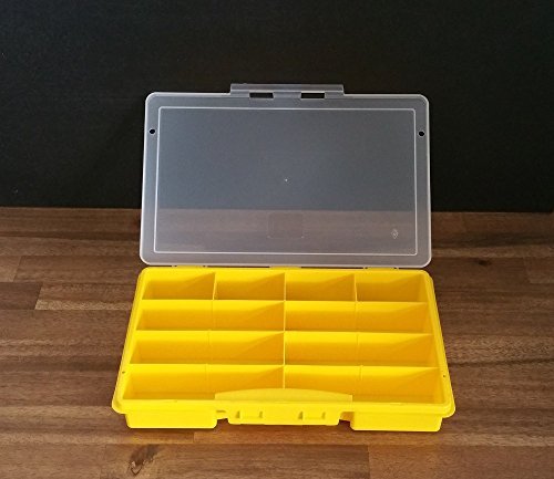 Sortimentskasten gelb 10 Fächer 275x180x41mm