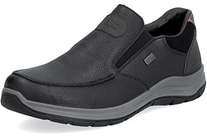 Rieker Herren Slipper 03651 Männer Slip On lose Einlage wasserabweisend riekerTEX schwarz 00 EU UK