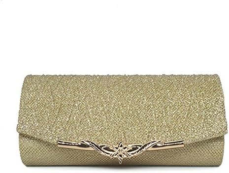 Evening Bag Party Banquet Glitter Bag Wedding Clutches Handbag Chain Shoulder Bag,Gold