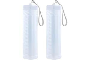 Hoxfly Portapennelli in Plastica, 2 Pezzi Astuccio per Pennelli Allungabile, Tubo di Supporto Trasparente, Organizer per Pennelli Penne Contenitore per Matite, Contenitore a Matita per Penne, Pastelli