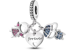 Parmuz Abalorio de plata de ley 925 para pulsera, collar, colgante, amor, mamá, viaje al océano, mariposa, fiesta, cumpleaños, colgantes, joyería DIY, regalo para mujeres