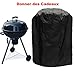 Produktbild Grill Abdeckhaube,HeGii,BBQ Grillabdeckung Wasserdicht BBQ Abdeckhaube Schutzhuelle Haube Gasgrill Wetterschutzabdeckung Wetterschutzhülle Grill Cover Polyestergewebe gültig für weber gasgrill 70X70cm - Schwarz