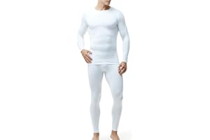 TSLA Men's Thermal Underwear Set, Microfiber Soft Fleece Lined Long Johns, Winter Warm Base Layer Top & Bottom Trousers