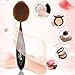 Kanddit 4Pcs/Set Professional Oval Toothbrush Shape Eyebrow Makeup Foundation Brush Powder Brush Kits