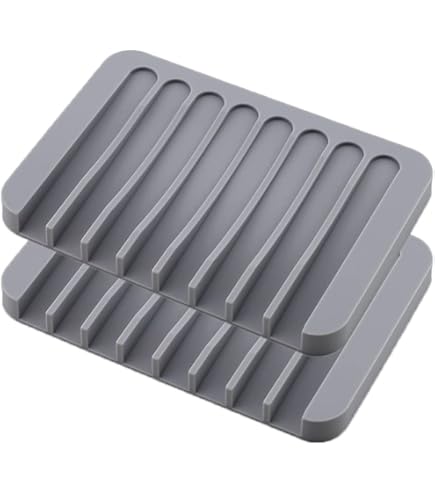 Gedy G-Soap Tappetino Antiscivolo Per Lavello - 32x32 Cm, Resina Argento, Made In Italy, Lavabile In Lavatrice - Foto 7