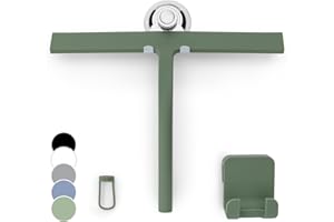 Gütewerk Rasqueta Limpiacristales, Limpia Mamparas Ducha Cristal, Limpiador Mampara 28cm para Limpiar Cristales y Ventanas de Coches, Limpia Cristales Ducha Silicona, Rasqueta Cristales