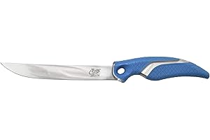 Cuda Titanium Bonded Wide Fillet Knife, Blue, 7-Inch