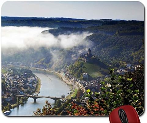 fairytale town of klotten germany on the moselle river mouse pad computer mousepad