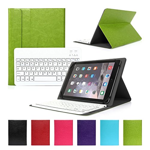 Bluetooth Tastatur CoastaCloud Ultra-Slim Hülle Keyboard Case Grün Für alle Windows / Android / IOS und Mobil mit 7-8 Zoll (Geeignete Tablettengröße : Länge 19-21cm;Breite:13.5cm ) für 7" QWERTZ Deutsches Tastatur layout - iPad mini 1/2/3/4 ; Samsung Galaxy Tab 4 7 "and 8.0", Samsung Galaxy Tab S2 8.0 ", Samsung Galaxy Tab A 8.0", Samsung Galaxy Tab 3 8.0 "(T310), Mediapad X / MediaPad X2 4G LTE, Und andere Geräte zwischen 7,0 bis 8,0 Zoll