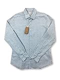 30 DAY RETURNS XACUS Tailor fit Shirt in White/Blue Spiral Print 16