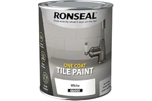 RONSEAL One Coat Tile Paint Brilliant White Gloss 750ml