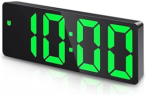 Ankilo Sveglia Digitale, Sveglia da comodino digitale con Display LED, Sveglia a Batteria, Controllo Vocale, Sistema 12/24, USB Ricaricare, adatto a casa, camera da letto, Ufficio